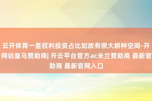 云开体育一是权利投资占比如故有很大耕种空间-开云平台网站皇马赞助商| 开云平台官方ac米兰赞助商 最新官网入口