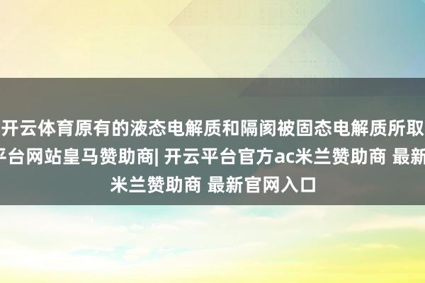 开云体育原有的液态电解质和隔阂被固态电解质所取代-开云平台网站皇马赞助商| 开云平台官方ac米兰赞助商 最新官网入口