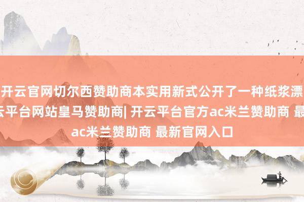 开云官网切尔西赞助商本实用新式公开了一种纸浆漂白安装-开云平台网站皇马赞助商| 开云平台官方ac米兰赞助商 最新官网入口